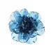 Cerulean Glass Flower Wall Art