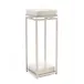 Elegant Stainless Steel and Marble Pedestal