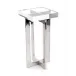 Polished Nickel and Crystal Martini Table
