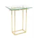 Organic Form Brass and Glass Martini Table