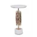 Brutalist Brass Martini Table 25"H X 12"W X 12"D