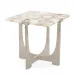 Unity Agate End Table, Nickel