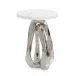 Kaari Side Table, Polished Nickel