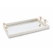 Mirrored Tray with Alabaster Handles