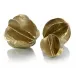 Set of Three Brass Spheres of Flowing Waves