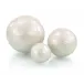 Set of Three White Pearlized Balls