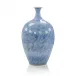 Cerulean Blue Porcelain Vase 16.25"H X 9.75"W X 9.75"D