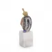Brass Bird and Geode Sculpture II 9.75"H X 2.75"W X 2.75"D