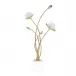 Quartz and Amethyst Floral Sculpture 20"H X 9.5"W X 3"D