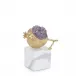 Brass and Amethyst Pomegranate Sculpture I 7.5"H X 6.25"W X 4.75"D