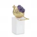 Brass and Amethyst Pomegranate Sculpture II 9.5"H X 4.75"W X 4.75"D