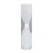 White Handblown Hourglass Sculpture I 15.75"H X 3.5"W X 3.5"D