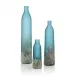 Matte Turquoise Glass Vases A Set Of Three Vases