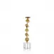 Mirror Brass Cubed Candleholder III 20"H x 3.5"W x 3.5"D