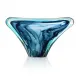 Sapphire Blue And Turquoise Handblown Glass Sculpture 13"H x 20"W x 7.5"D