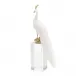 White Peacock Sculpture on Crystal Base I