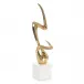 Flow State Sculpture on Marble I, Brass