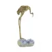 Brass Crane Sculpture on Kyanite II