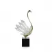 Crystalline Bird Sculpture on Black Base, Small