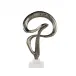 Winding Flourish Sculpture on Marble Base, Bronze
