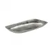 Scooped Metal Tray, Silver