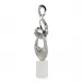 Coiled Metal Sculpture on Marble Base, Nickel