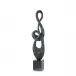 Coiled Metal Sculpture on Marble Base, Bronze