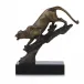 Perched Predator Sculpture on Marble Base