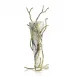 Overgrown White Glass Vase