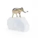 Brass Elephant Sculpture on Selenite II