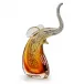 Abstract Glass Elephant Sculpture