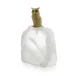 Perched Brass Owl Sculpture on Selenite Small