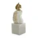 Brass Squirrel and Quartz Sculpture on Marble