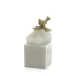 Brass Bird and Quartz Sculpture on Marble Small