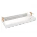 White Tray with Selenite Handles