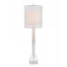 Rippled Alabaster and Crystal Table Lamp