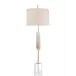 Selenite and Gold-Leaf Console Lamp