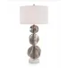Three Flowing Wave Spheres Nickel Table Lamp