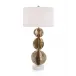 Three Flowing Wave Spheres Brass Table Lamp
