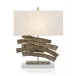 Brass Crinkle Swoosh Table Lamp
