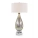 Iridescent Champagne and Silver Glass Table Lamp