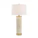 Faux Crocodile Table Lamp in Gilt Crème 32.5"H X 14.5"W X 15.5"D