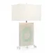 Leaf Table Lamp 32.5"H Turquoise Quartz With Silver