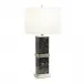 Antique Silver Table Lamp 34.5"H Dark Brown Mica And