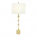 Buffet Lamp 35"H White Mica And Gold