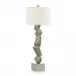 Trompe-l'oeil Geometric Silver Buffet Lamp 38.5"H X 15"W X 15"D
