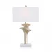 Brass Papyrus Leaves Table Lamp 32"H X 19"W X 9.5"D