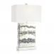Glass Geode Table Lamp 31"H X 18"W X 9.5"D Deep Blue