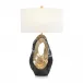 Sculpture Lamp 33.5"H Black And Metallic Gold