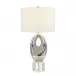 Blue Geode Table Lamp 30.25"H Polished Nickel And Sea